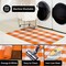 Buffalo Plaid Rug 27.5x43 Inches Orange and White Checke Orange Rug Halloween Fall Door Mat Woven Cotton Washable Area Rugs Door Mat Outdoor Entrance for Front Porch Entryway Fall Farmhouse
